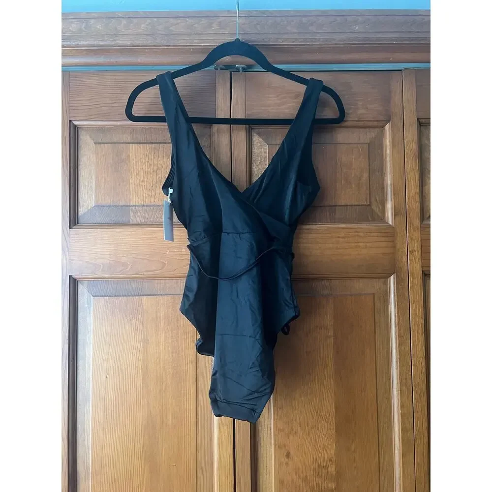 NWT Andie Women's The Belmar One Piece Swimsuit Smooth Black Size XS